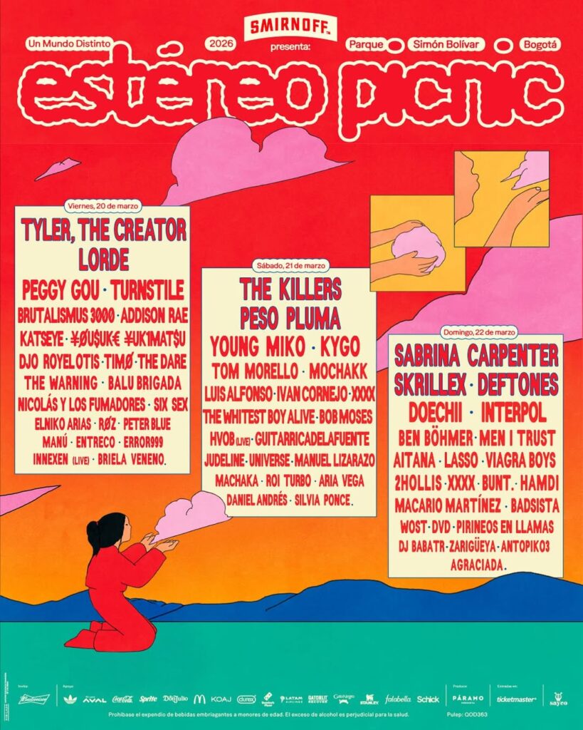 estereo picnic 2026 lineup por dia
