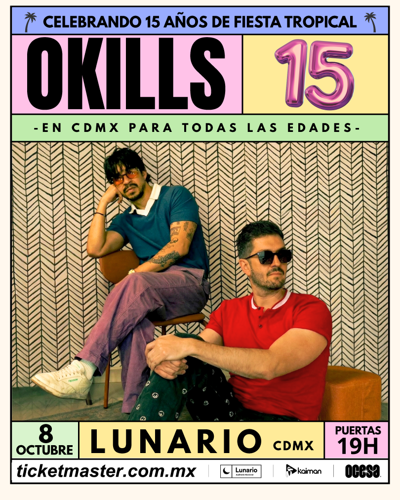 Okills cumple quince años y lleva sus canciones al Lunario okills